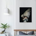 thumbnail image 3 of JEUXUS White Angel Painting Angel Wings Poster Modern Black And White Feminine Wall Art Abstract Angel Pain Wall Art Paintings Canvas Wall Decor Home Decor Living Room Decor Aesthetic 16x20in, 3 of 4