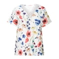 thumbnail image 4 of Tops de Mujer Elegantes Blusas Casuales Camisas de Moda Con Cuello en V Manga Corta Impresa Camiseta Odeerbi ODB165447, 4 of 8