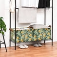 thumbnail image 3 of Yayeee Foldable Storage Basket for Shelves with Handles Waterproof Cloth Bins, Orange Tree, 3 of 7