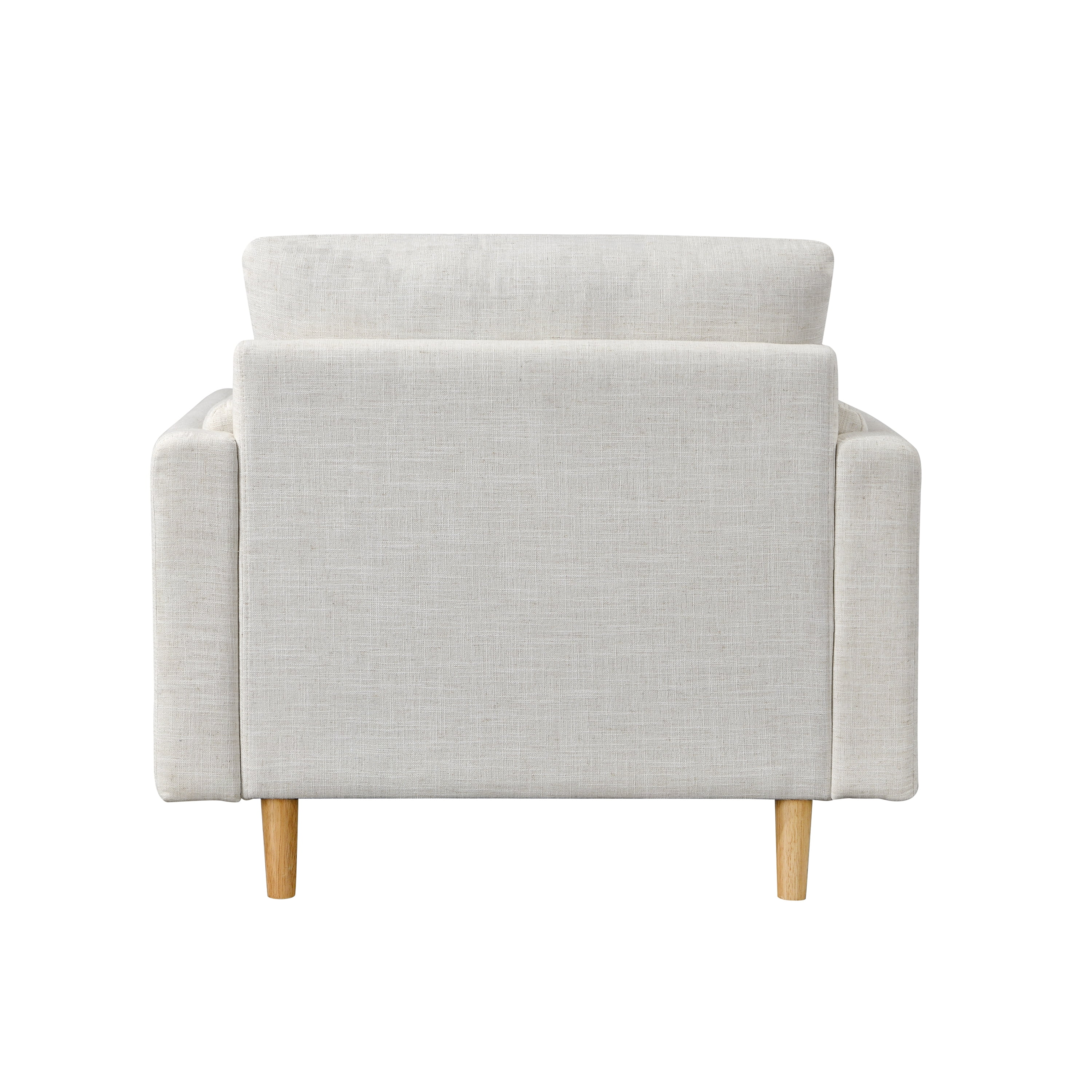 Studio Living Stockholm Modern Accent Chair, Cream Woven Fabric