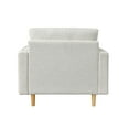 thumbnail image 6 of Studio Living Stockholm Modern Accent Chair, Cream Woven Fabric, 6 of 7