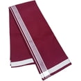 thumbnail image 2 of Stylesindia Men's Cotton Color Dhoti with Fancy Border - Kerala-style Veshti Mundu Kaili Lungi 2.0 Mtrs (Black-White Border), 2 of 4