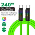 thumbnail image 3 of USB C to USB C Cable 240W Silicone USB-C Charging Cable Type-C Black, 3 of 5