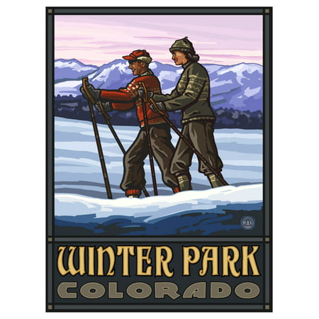 Winter Park Colorado Cross Country Skiers Travel Art Print Poster by Paul A. Lanquist (9
