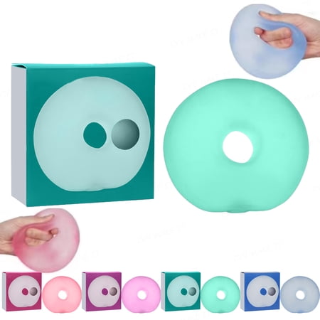 Loop Stress Ball Gel-Filled Ultra Soft Squishy Fidget Toy for Adults Stress Relief Decompression & Improved Focus Blue