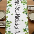 thumbnail image 5 of Table Runners 108 Inches Long Dress Scarves, St. Patrick's Day Farmhouse Coffee/Dining/Kitchen Table Runner for Living Room, Spring Lucky Shamrocks Green Truck Country 13x108 Inch, 5 of 9