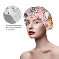 thumbnail image 4 of Kdxio Retro 70s Hippie Print Shower Cap for Women,Elastic and Reusable,Double Waterproof Layers Bathing Hat, 4 of 9