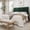 Green, variant on SHA CERLIN Full Size Platform Bed Frame, Velvet Upholstered Bed with Adjustable Headboard, Vertical Channel Tufted Design, Sturdy Wood Slat Support, No Box Spring Needed, Easy Assembly, Light Gray