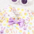 thumbnail image 2 of HCNTES Toddler Girls Easter Outfit Sets Boy Short Sleeve Easter Cartoon Rabbit Prints T Shirt Shorts Set Toddler Gentleman Outfit, 2 of 8
