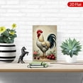 thumbnail image 3 of 1pc Metal Wall Sign, 8x12 Inches, Featuring a Majestic Rooster with Floral Accents and Fresh Produce, Rustproof & UV Protected, Perfect for Kitchen, Dining Room, Farmhouse Decor, Garden, 3 of 7