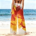thumbnail image 6 of Tnhcen Women's Summer Chiffon Wide Leg Beach Pants UV Protection Lightweight Tie Dye Print Casual Loose Beach Cover Up 100% Polyester Beach Pants S-2XL, 6 of 7