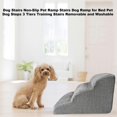 thumbnail image 5 of Ramp Stairs Dog Stairs Non-Slip Pet Ramp Stairs Dog Ramp for Bed Pet Dog Steps 3 Tiers Training Stairs Removable and Washable, 5 of 5