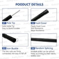 thumbnail image 3 of Pack de 2 postes de hierro inoxidable Aokyitzm, 190 cm, color negro, 3 of 9
