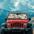 thumbnail image 3 of Uorisanigo Beach Turtle Windshield Sun Shade for Keep Wrangler JL 2/4 Door Car Sun Shades for 2024 2025 Jeep Wrangler 4XE-Blocks UV Rays Car Window Shade Keep Your Vehicle Cool, 3 of 7
