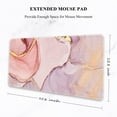 thumbnail image 2 of Extended Mouse Pad, XXL Gaming Mouse Pads, Large Big Mousepad Laptop Computer Keyboard Mat Desk Pad with Non-Slip Base and Stitched Edge for Gaming Office, 35.5 x 15.7 inch, Pink Marble, 2 of 6