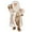 White and Gold 24", variant on STP Goods Santa Claus with Watch and Gift Bag Collectible Doll 18” (45 cm) Santa Claus Christmas Figurine Holiday Décor Xmas Standing Decoration Xmas Figure Doll Decoration, Gold and White