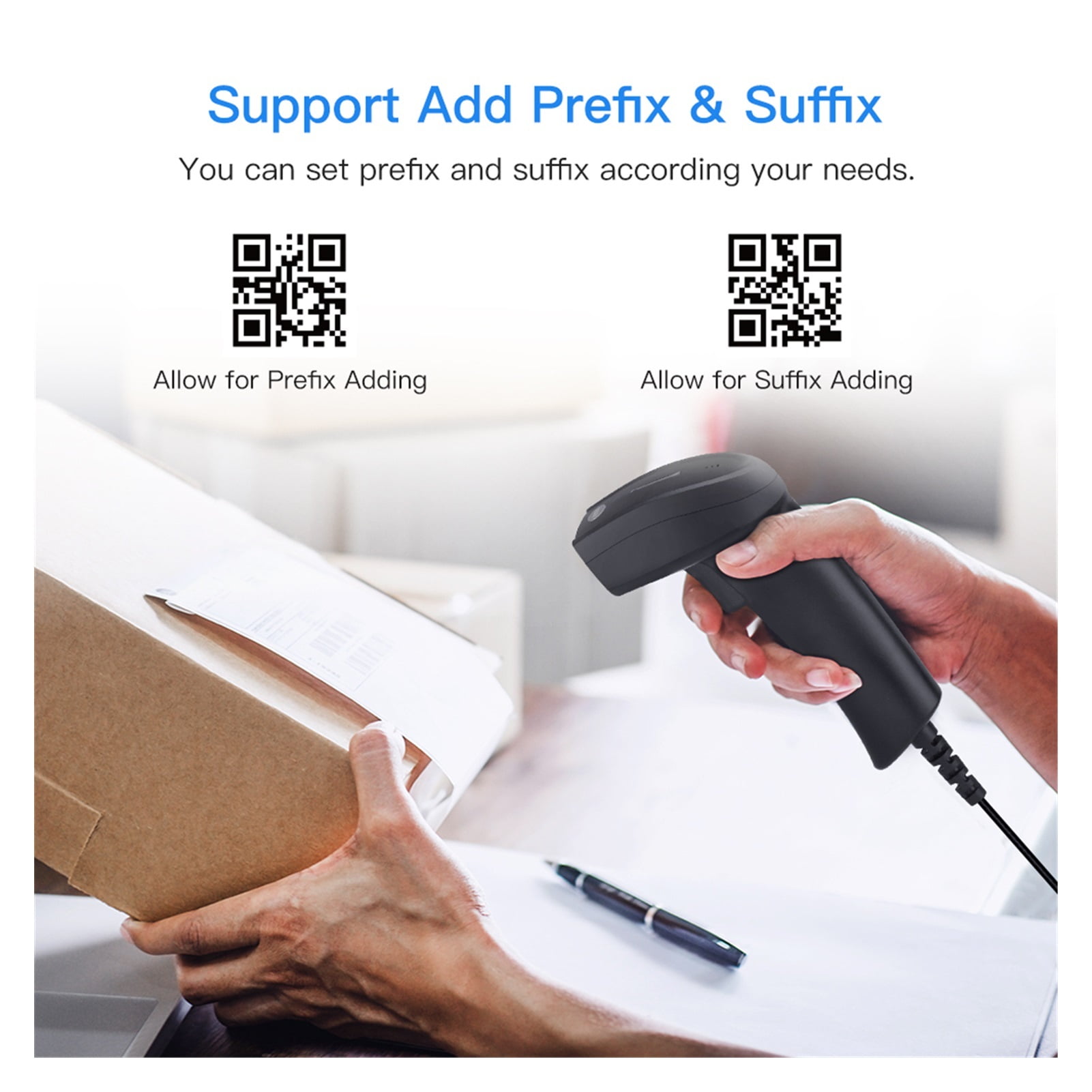 QR Barcode Scanner Portable Wired 1D 2D USB Bar Code Reader For DataMatrix 2D Code Scanner ,Easy to Operate