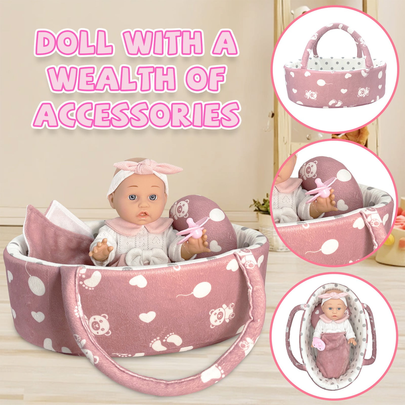Tarmeek Reborn Baby Doll for 18 Month+ Toddlers, 12 Inch Realistic Vinyl Doll Simulation Doll Toys for 3 4 5 Year Old Girls and Boys, Birthday Christmas Gifts for Kids