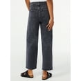 thumbnail image 4 of Free Assembly Women's Cropped Wide High Rise Straight Jeans, 4 of 5