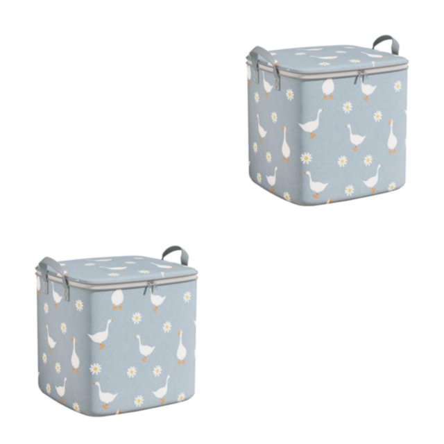 Destyer Boîtes de Déménagement pour Garde-Robe avec Construction Robuste Ne Prend Pas de Place Boîte de Rangement Pliable Bleu 50*50*70 2Ensemble