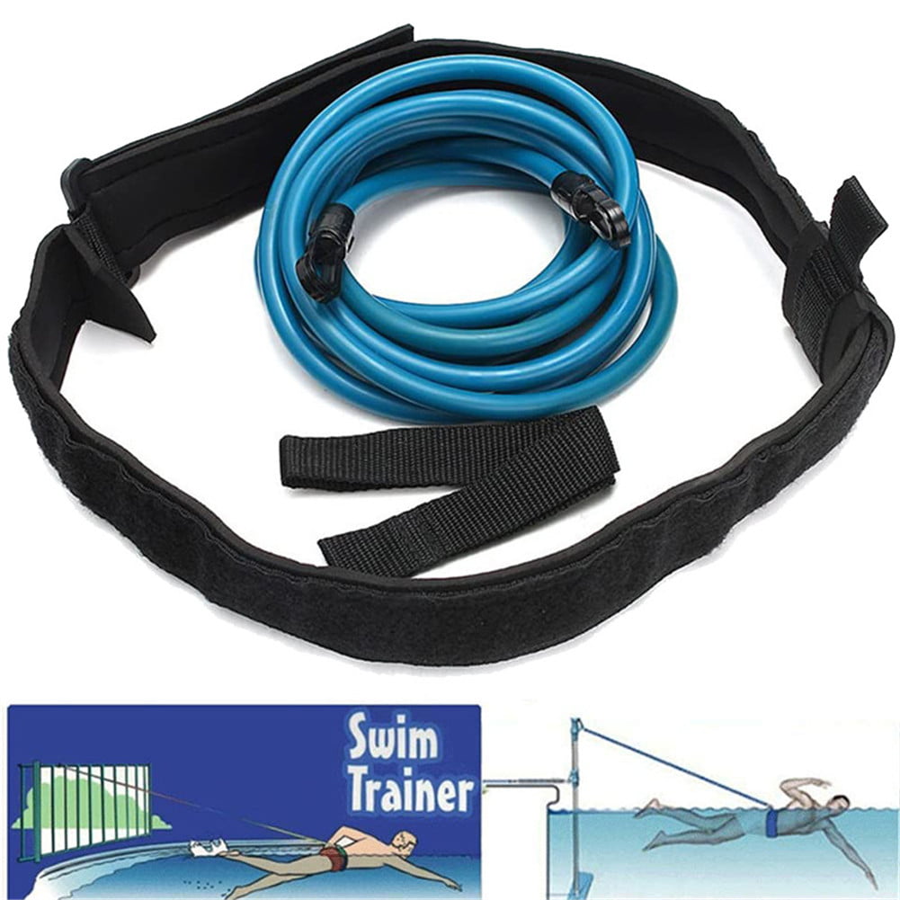 4M Swim Bungee Training Belt Resistance Leash Exerciser Belt Swim Tether Yellow 