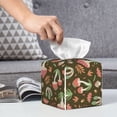 thumbnail image 4 of Kdxio Mushrooms and Autumn Print Tissue Box Cover,Square Decorative PU Leather Facial Paper Case Organizer Holder Dispenser for Bathroom,Night Stands,Desk,Car 5.2''X5.2''X5.2'', 4 of 6