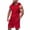 Red, variant on Laqbezok Men's 2-Piece Athletic Set, Sleeveless Full-Zip Hooded Vest and Shorts Outfit, Muscle Fit Gym Workout Tracksuit with Pockets