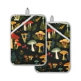 thumbnail image 7 of Yayeee Pot Holders Kitchen Heat Resistant with Pockets 7"x9.8" Cotton Oven Cooking Hot Pads, Various Mushrooms Pattern, 7 of 7
