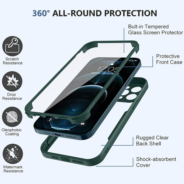 Compatible with iPhone 12 Pro Max Case Full Body Clear Compatible with iPhone 12 Pro Max Case Full Body Clear