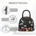 thumbnail image 4 of Easygdp Butterfly with Fowers Large Insulated Lunch Bag，Aluminum Lining, Spacious Design, Leakproof, Ideal for Work, Picnics, Travel, and Outdoor Activities-One Size, 4 of 6