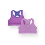 Athletic Works Girls Sports Bra, 2 Pack, Sizes XS-XXL