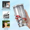 thumbnail image 6 of SKYSONIC Christmas Snowman Tumbler Stainless Steel Double Wall Vacuum Reusable Insulated Mug with Straw and Built-in Coaste for Cold and Hot Beverages, 12oz, 6 of 7