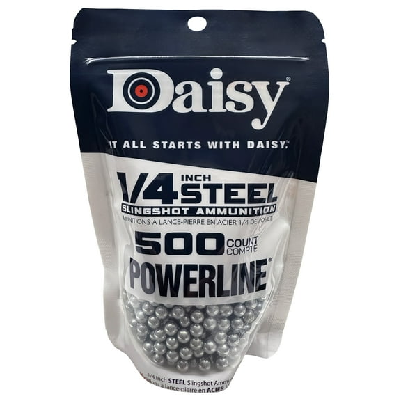 Daisy Powerline 1/4" Steel Sling Shot Ammo 500 Count