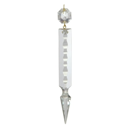 B&P Lamp BrilliantCut 4 Inch (100mm) Crystal Chandelier Light Replacement Pendant Prism Spear Cut With Brass Pin price history on PriceWatchPro