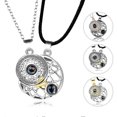 thumbnail image 2 of 2pcs Nano-micro Technology Magnetic Couple Necklaces Gift 100 Languages I Love You Projection Necklaces For Anniversary, 2 of 5