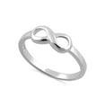 thumbnail image 1 of 925 Sterling Silver Oxidized Platinum Plated Plain Infinity Women Ring, 1 of 2