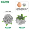 thumbnail image 3 of Uxcell 50 Paquete Cabezas de Rosas Artificiales 1.2'' Pequeña Cabeza de Rosa de Seda Falsa para Decoraciones de Ramo de Boda Fiesta Tono Plateado, 3 of 7