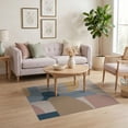 thumbnail image 3 of ODIKA 4'x6' Muted Pastel Tones Modern Abstraction Washable Area Rug Geometric Art Deco Inspired Design for Home Office, Under Desk, Non-Slip Chair-Friendly, Flatwoven, 3 of 7