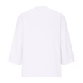 thumbnail image 5 of Oalirro White Womens Long Sleeve Tops Dressy V Neck Solid Womens Blouses Casual Summer, 5 of 6