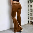 thumbnail image 5 of Elainilye Fashion Womens Wide Leg Pants High Waist Pants Comfortable Solid Color Baggy Flared Pants Trousers,Brown, 5 of 8