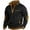 Black, variant on Fall Sweatshirt Men's Zip Up Hoodless Sweatshirt Winter Casual Pullover Jacket for Daily Wear Comfortable Soft Warm Athletic Top Size:2XL