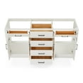 thumbnail image 4 of Ariel Hepburn 66 Inch Double Sink Base Cabinet In White, 4 of 10