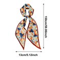 thumbnail image 5 of YUEHUA Square Silk Scarf Bandana Women Satin Hair Wrap Head Scarf Lightweight Travel Neck Scarves Floral Design, 5 of 5
