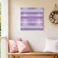 thumbnail image 5 of Canvas Wall Art Abstract Purple Stripe Canvas Art Print White Stripes Sequins Celebration Pictures Wall Decor for Living Room Bedroom Artwork Decorations Stretched Framed Ready to Hang 10"x10", 5 of 9