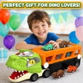 thumbnail image 4 of JoyStone Dinosaur Truck Toy, 17 Inch Transport Carrier with Lights, Sounds & Mist Spray, Includes 6 Dinosaur Cars, Gift for Kids Ages 3-7, 4 of 9