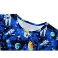 thumbnail image 2 of Beezizac Boys' Pajamas Set Blue Astronaut Universe Short Sleeves 2-Piece PJs Trendy Sleepwear for Kids Size 16, 2 of 7