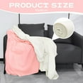 thumbnail image 5 of 12PCS Fleece Throw Blankets Bulk 60 x 50 in Soft Blankets Fabric Warm Lightweight Wool Blanket Cozy Coverlet for Beds Sofas Home Wedding Season(Pink +White), 5 of 14