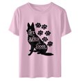 thumbnail image 4 of Camiseta de manga corta con estampado de animales y cuello redondo suelto a la moda de verano para mujer Pompotops hfajkhk135145, 4 of 7