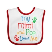 Inktastic Mimi and Pop Love Me Grandchild Boys or Girls Baby Bib