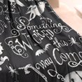 thumbnail image 3 of Black Halloween Letter Bat Pattern Blanket,Comfortable Soft Lamb Wool Throw Blanket,All Season,Warm Lightweight Blankets for Sofa Bed Couch Living Room Chair,30"x40", 3 of 4